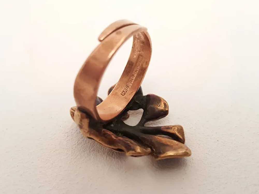 Hannu Ikonen - Reindeer Moss Bronze Ring - Valo-K… - image 5
