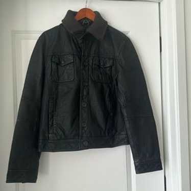 Armani jeans leather jacket - Gem