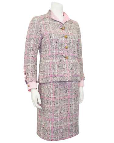 Vintage Chanel Suits, Outfits and Ensembles - 289 For Sale at 1stDibs  white  chanel suit, chanel outfits, ensemble in brown, black and slate blue tweed  comprising jacket, skirt, blouse and beret