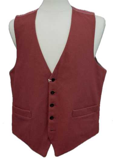 Vintage Pinky Rust Colour Wool Waistcoat • Horne B