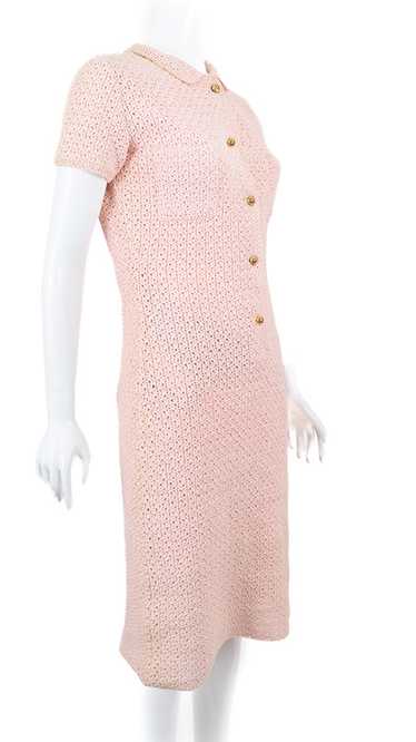 1960s Pink CHANEL Crochet Dress
