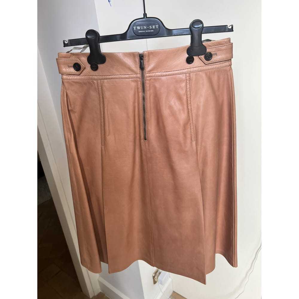 Bottega Veneta Leather mid-length skirt - image 3