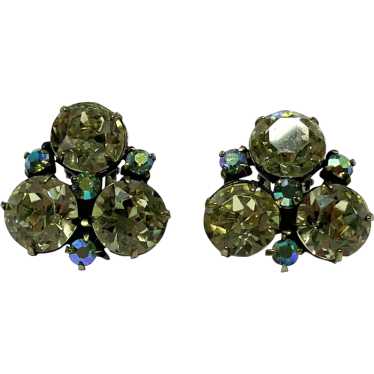 Vintage Glass Rhinestone Earrings - image 1