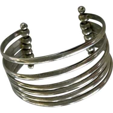 Sterling Silver Multi Bangle Cuff Bracelet