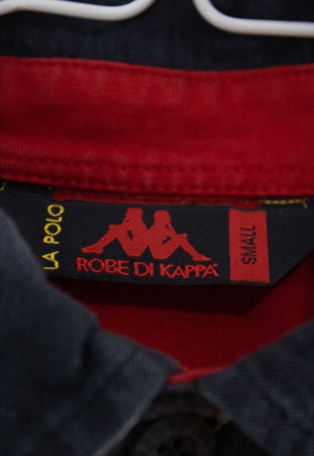 Vintage Kappa Stripped Polo Shirt in Red S - image 4