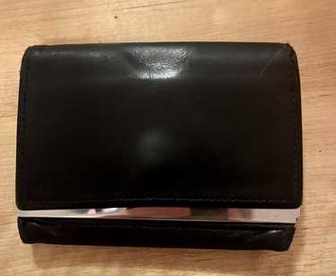 Maison Margiela Black Leather/ Chrome Card Wallet - image 1