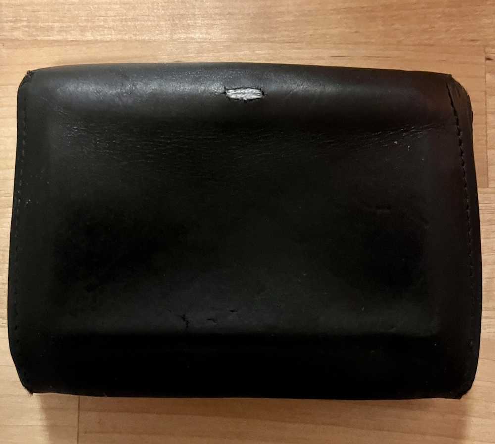 Maison Margiela Black Leather/ Chrome Card Wallet - image 2