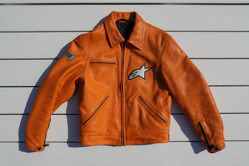 Racing × Vintage Alpinestars Orange Racing Jacket - image 11