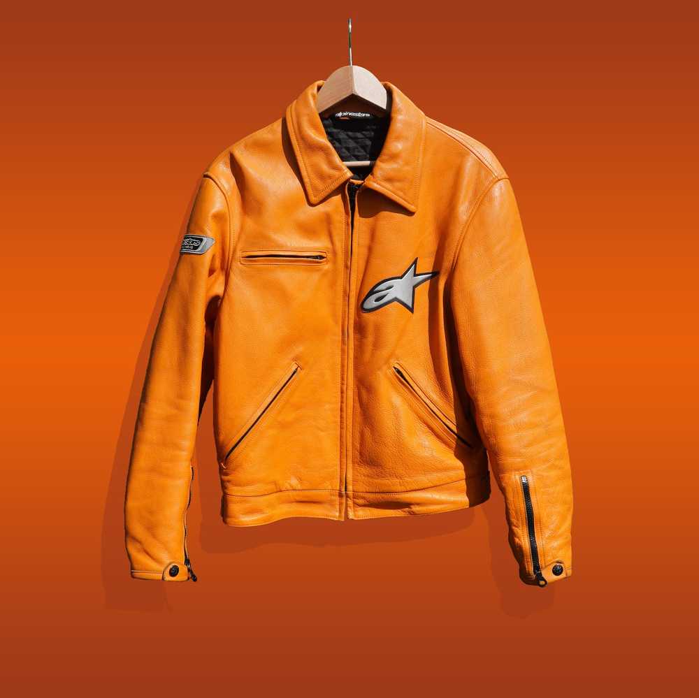 Racing × Vintage Alpinestars Orange Racing Jacket - image 2