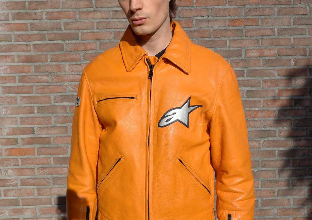 Racing × Vintage Alpinestars Orange Racing Jacket - image 6