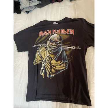 Hanes Vintage Iron Maiden Shirt Grunge Y2K 1990s Z