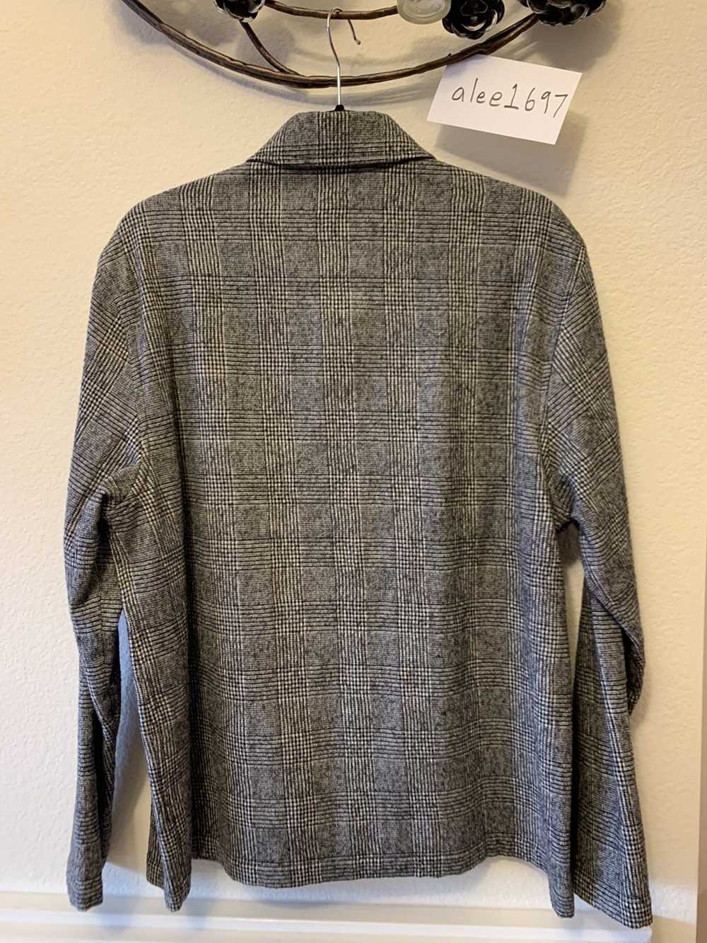 Tres Bien Wool Check Zip Blouson in Grey (48 / M) - image 3