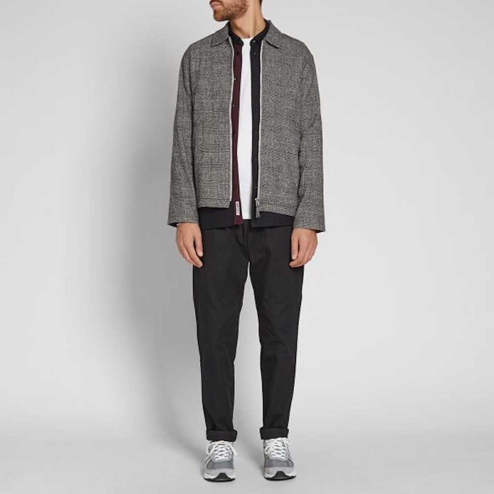 Tres Bien Wool Check Zip Blouson in Grey (48 / M) - image 5