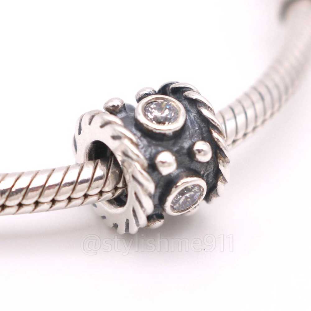 pandora PANDORA Abstract Oxidized Charm with cubi… - image 1