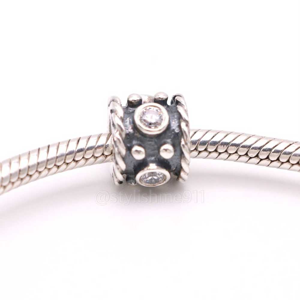 pandora PANDORA Abstract Oxidized Charm with cubi… - image 4