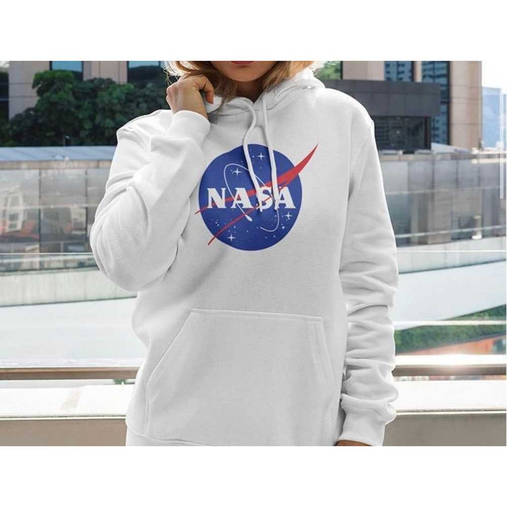 Nasa NEW ACE APPAREL NASA WHITE HOODIE SIZE SMALL - image 1