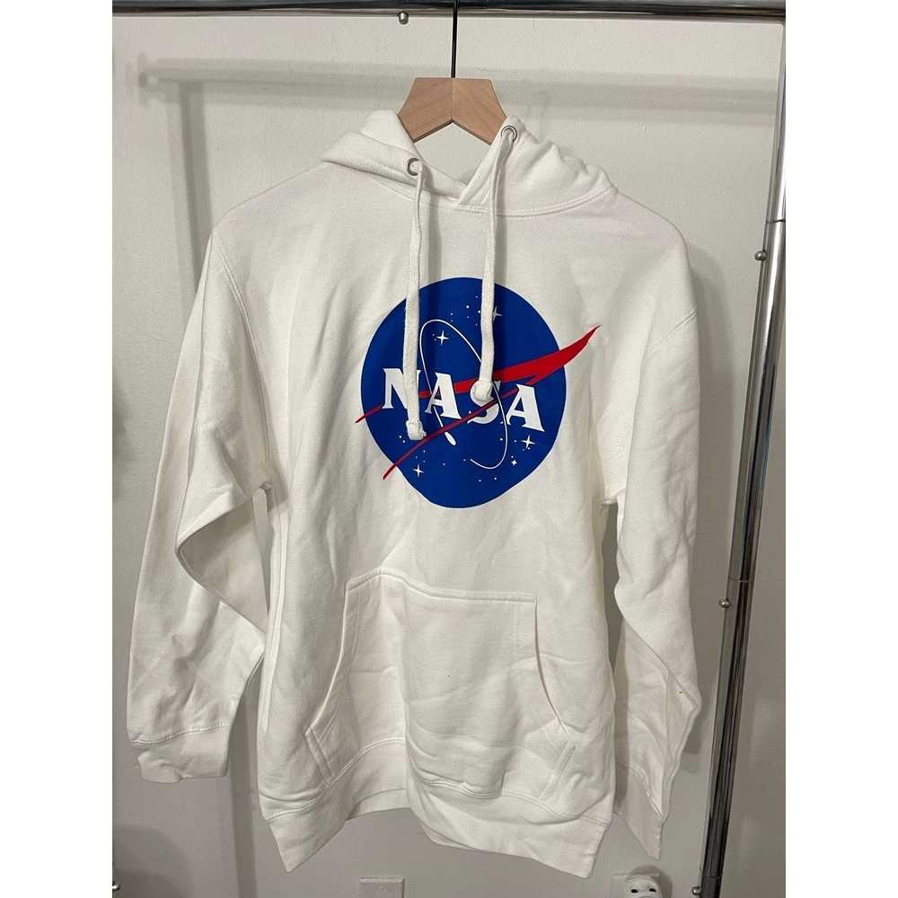 Nasa NEW ACE APPAREL NASA WHITE HOODIE SIZE SMALL - image 3