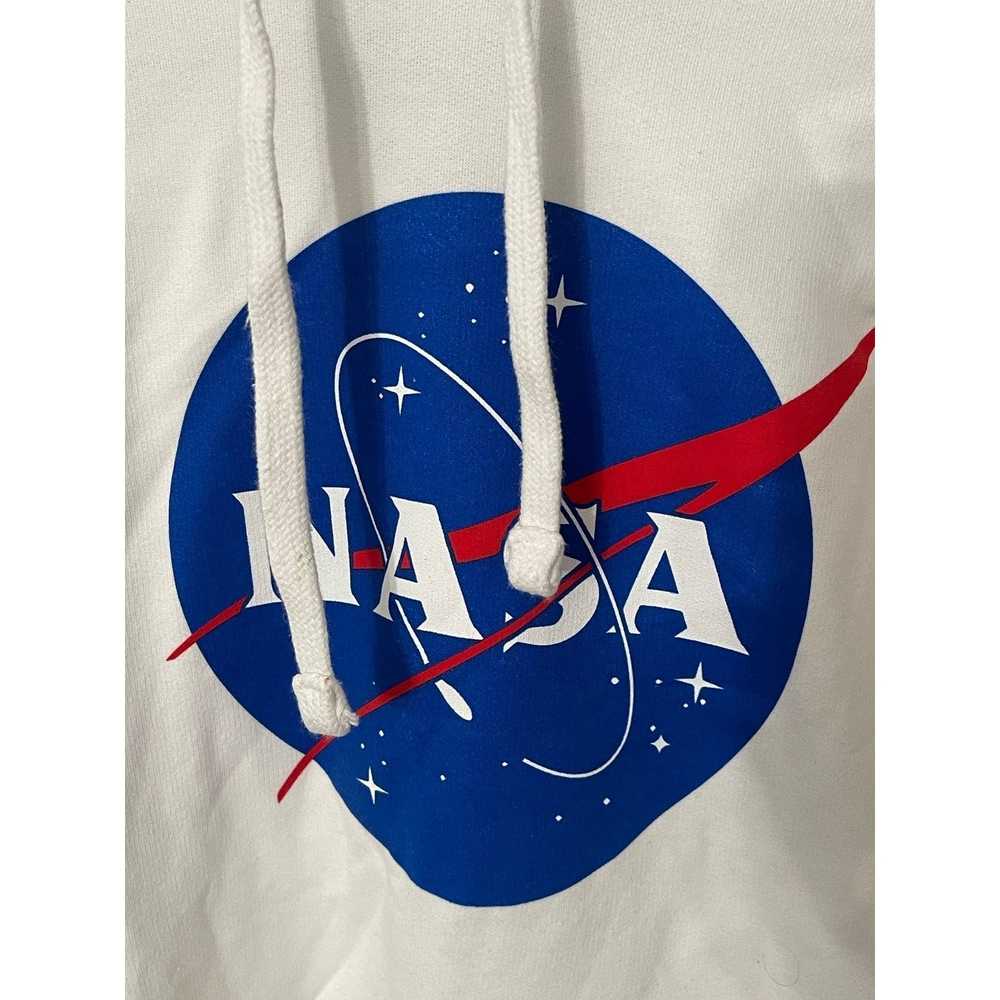 Nasa NEW ACE APPAREL NASA WHITE HOODIE SIZE SMALL - image 5