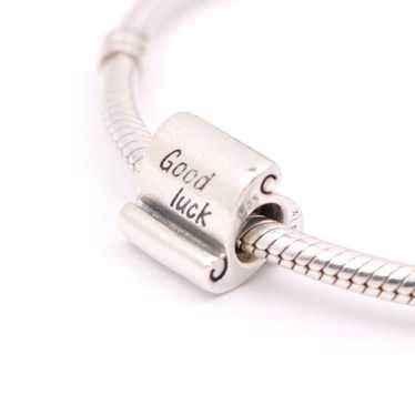 pandora PANDORA Sterling Silver "Good Luck" Scroll