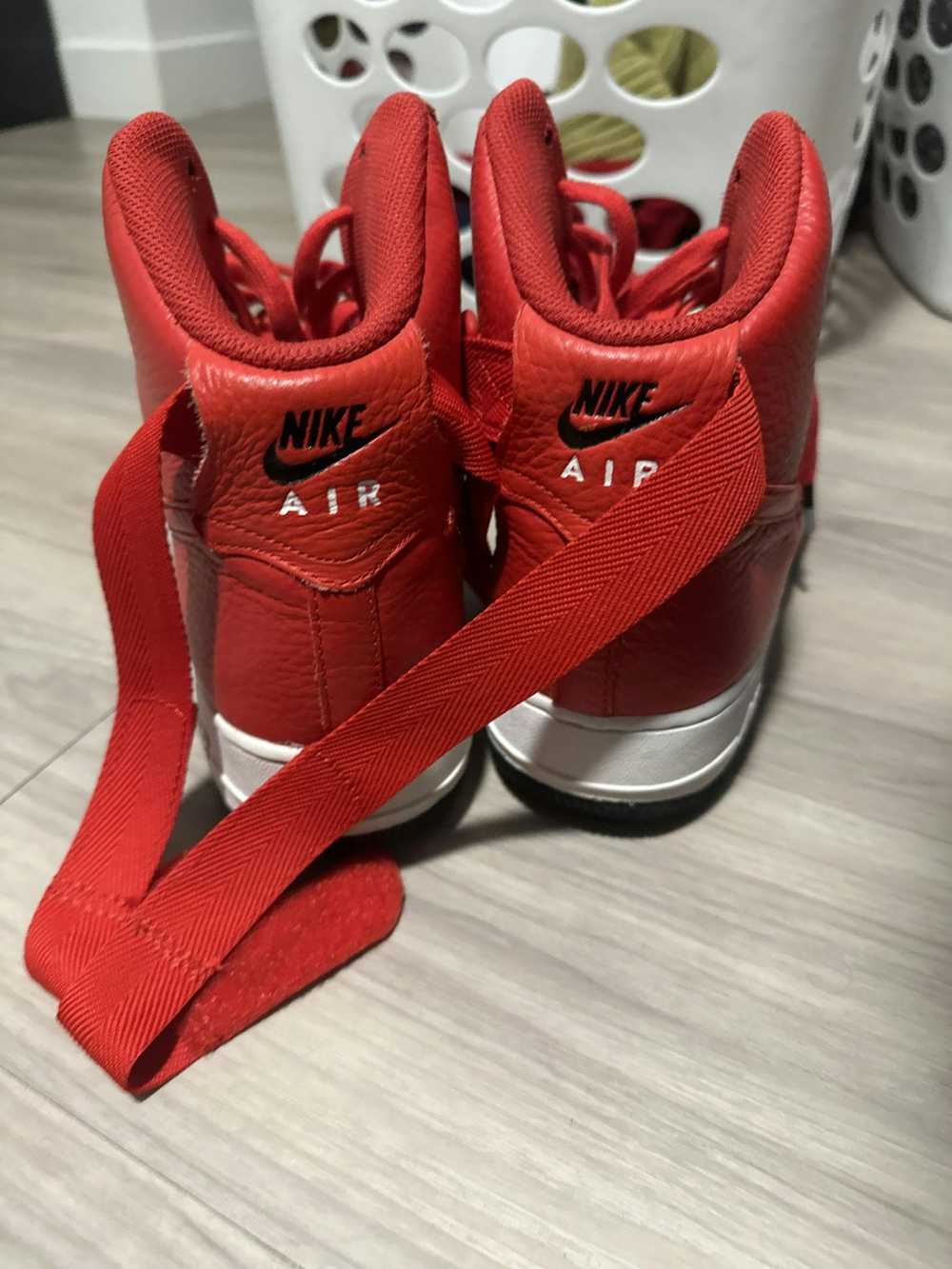 Nike Nike AirForce 1 Hi Top Black Red White - image 2