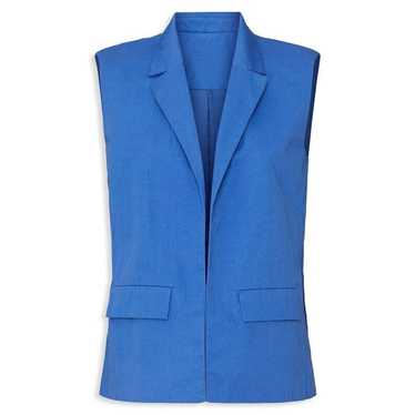 Jason Wu Jason Wu Womens Notch Lapel Blue Vest Si… - image 1