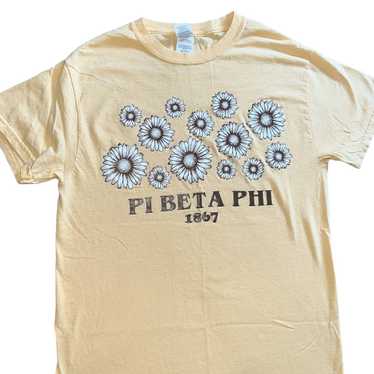 Gildan Pi Beta Phi Sorority 1867 Yellow Flowers S… - image 1