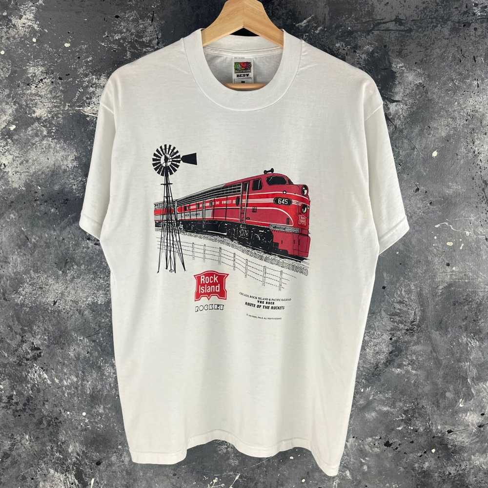 Vintage Vintage 90’s Rock Island train shirt - image 1