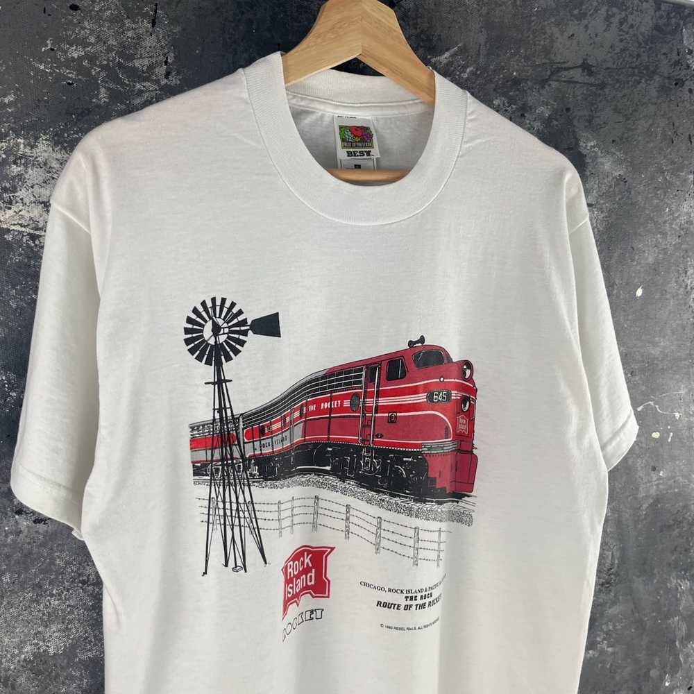 Vintage Vintage 90’s Rock Island train shirt - image 2