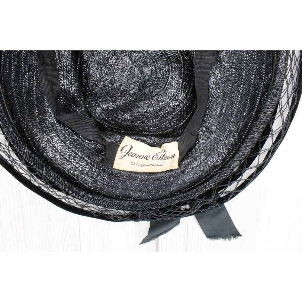 Other Jeanne Eileen Women's Black Swirl Net Bow T… - image 6