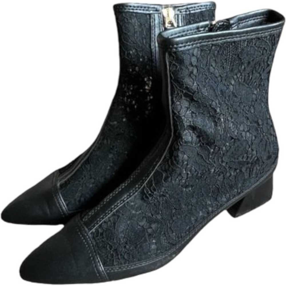 Rui RUI x GRACEGIFT Black Lace Boots, Size 7 - image 5