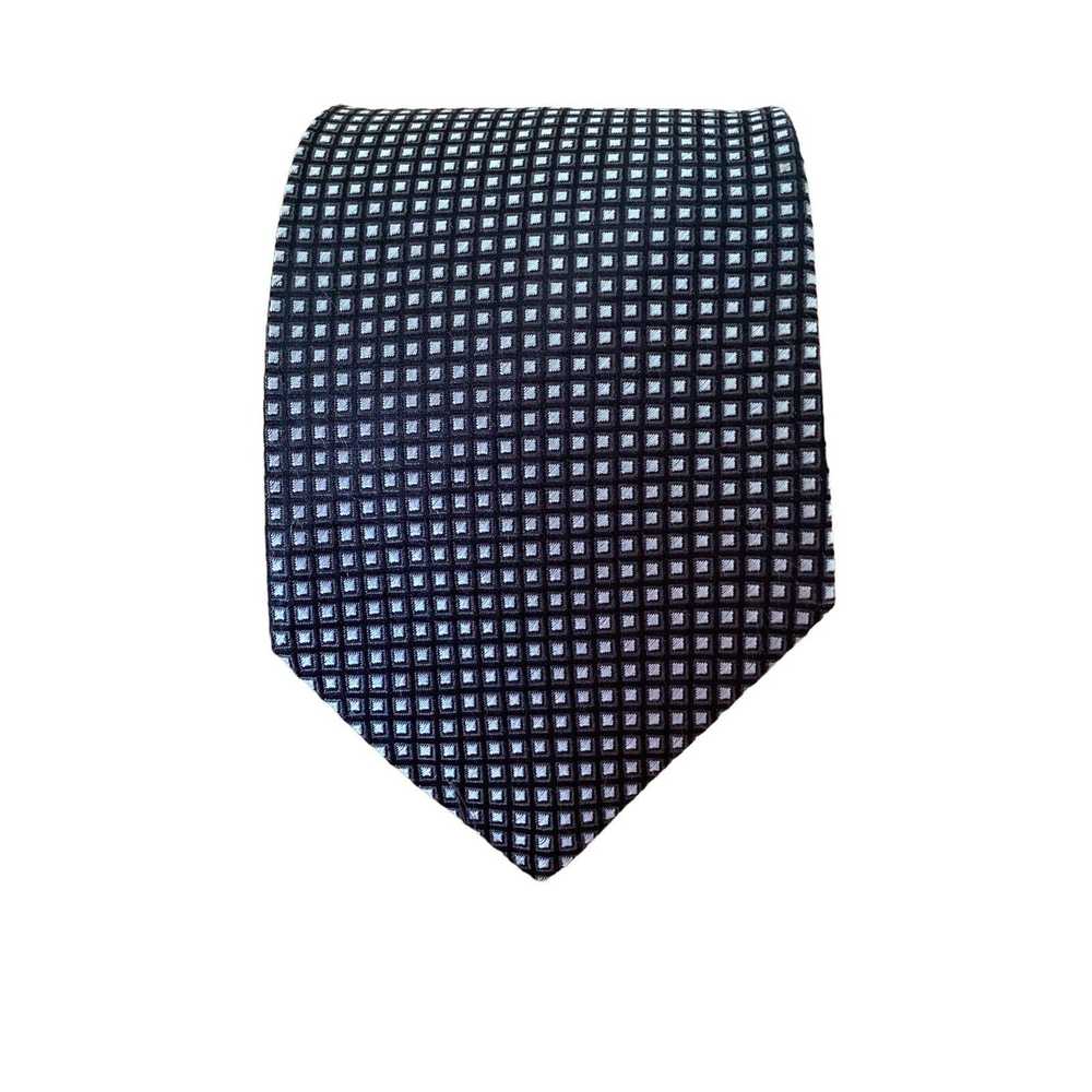 Hugo Boss BOSS HUGO BOSS Black Geometric Silk Tie… - image 1