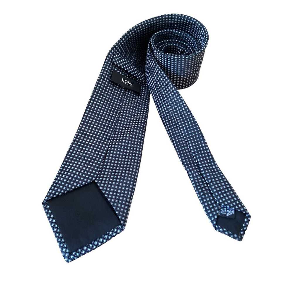 Hugo Boss BOSS HUGO BOSS Black Geometric Silk Tie… - image 3