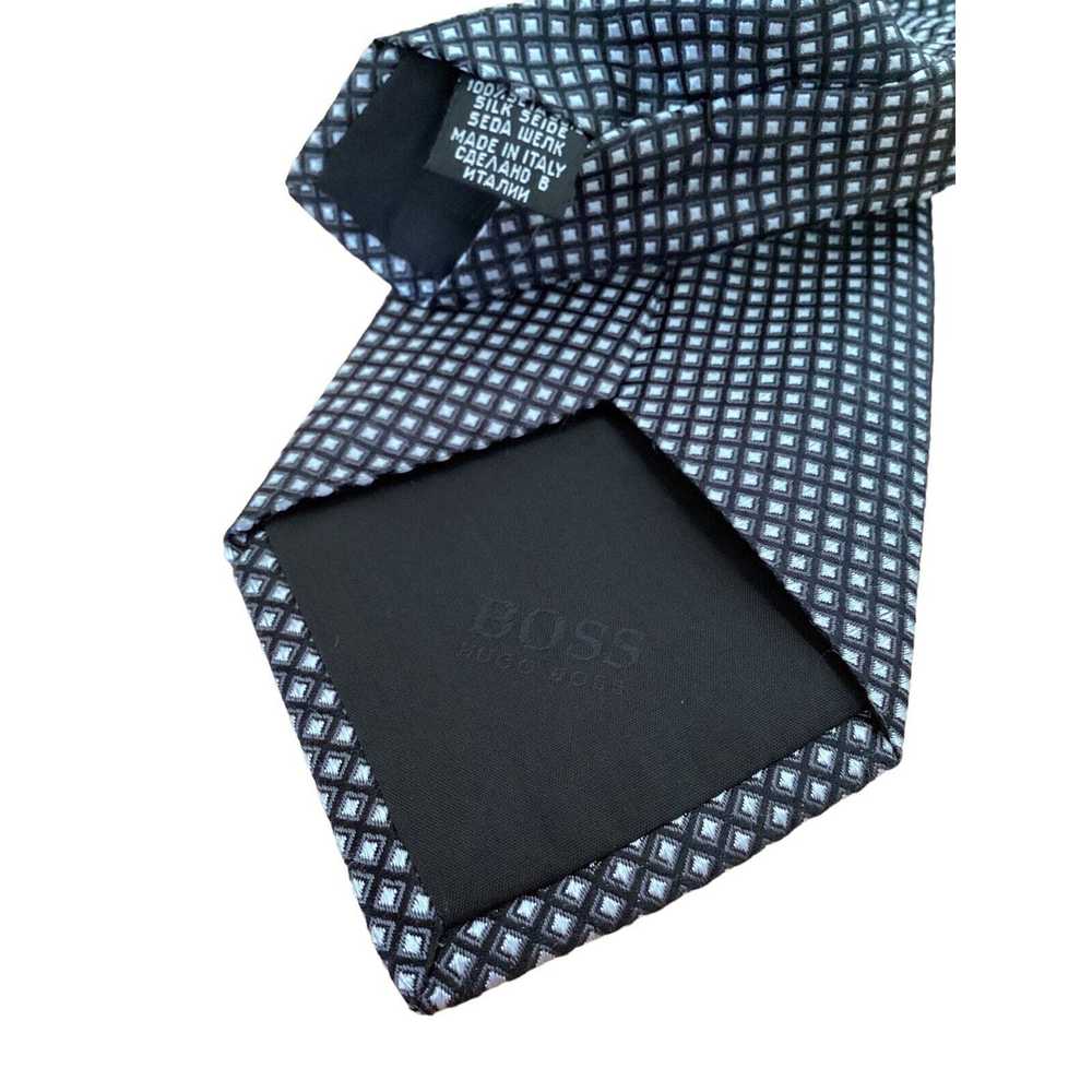 Hugo Boss BOSS HUGO BOSS Black Geometric Silk Tie… - image 5