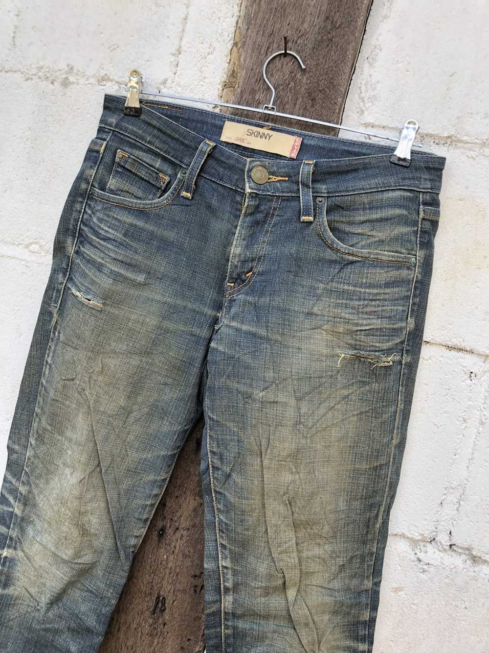 Distressed Denim × Levi's Jeans Levi’s 502 Skinny… - image 3