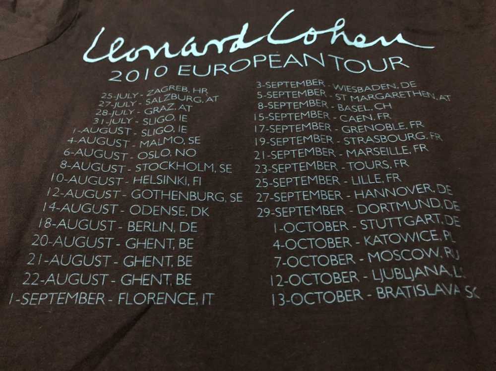 Band Tees × Streetwear Leonard Cohen 2010 Europea… - image 5