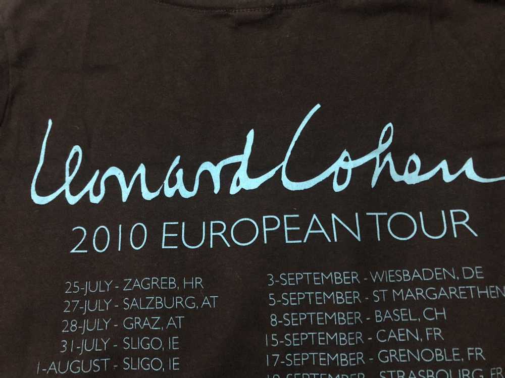 Band Tees × Streetwear Leonard Cohen 2010 Europea… - image 6