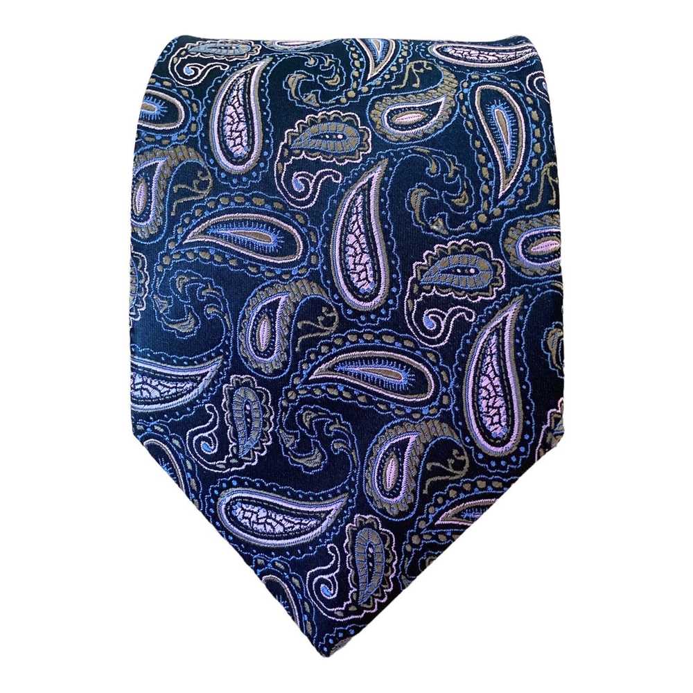 Serica SERICA Black Paisley Silk Tie Made In Ital… - image 1