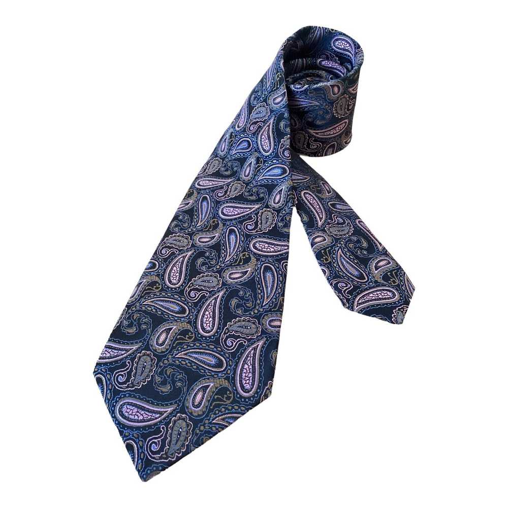 Serica SERICA Black Paisley Silk Tie Made In Ital… - image 3