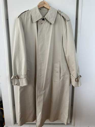 1970s - 1980s Tan Beige YSLR Yves Saint Laurent Double-Breasted Belted  Trench Coat - 42/Tall