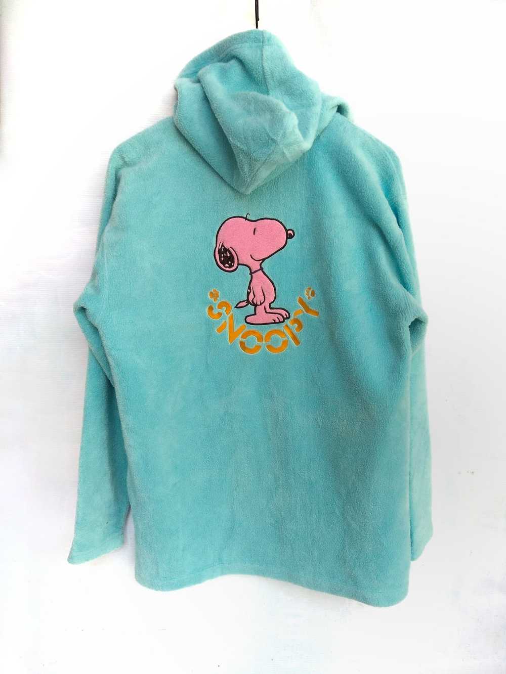 Peanuts × Rare × Streetwear pink snoopy fleece bi… - image 2