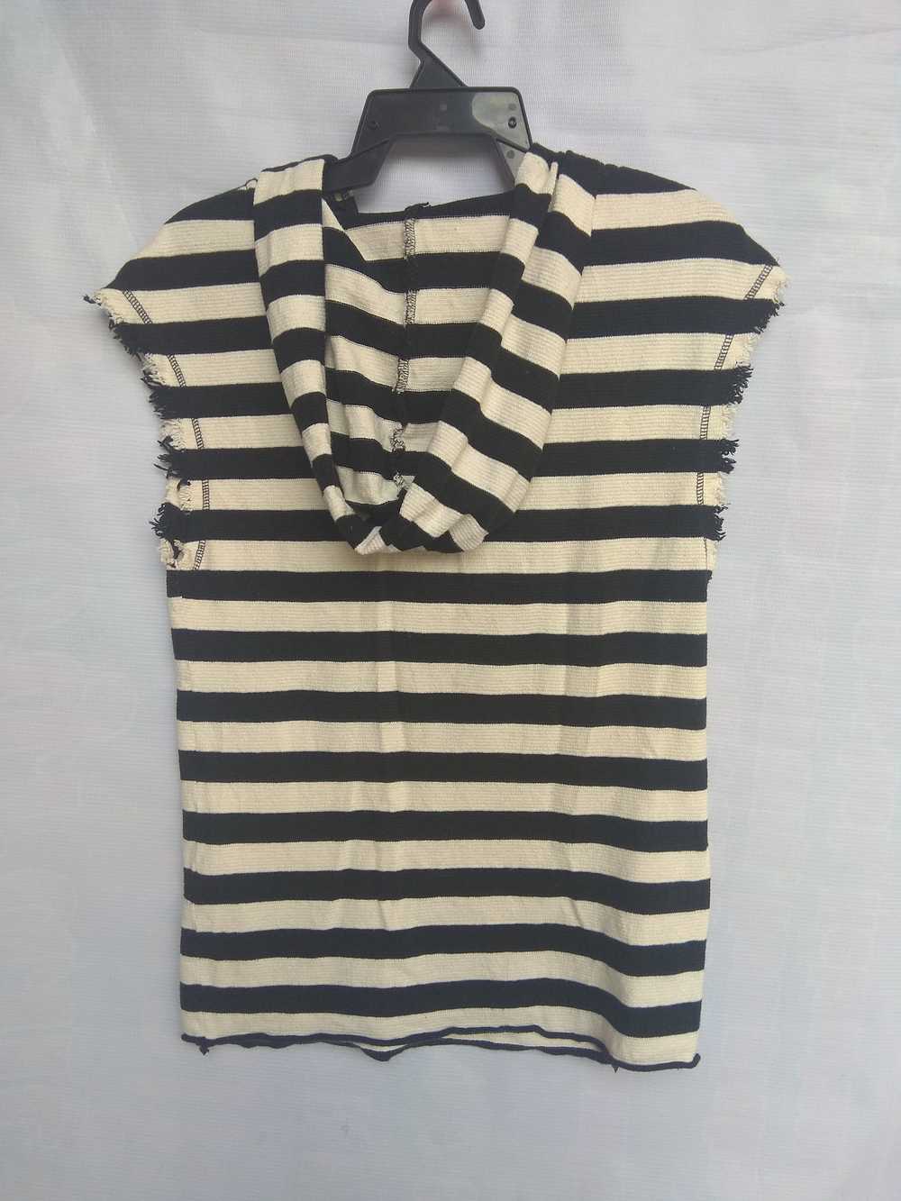 Zara zara man stripes hoodie sleeveless destroyed… - image 2