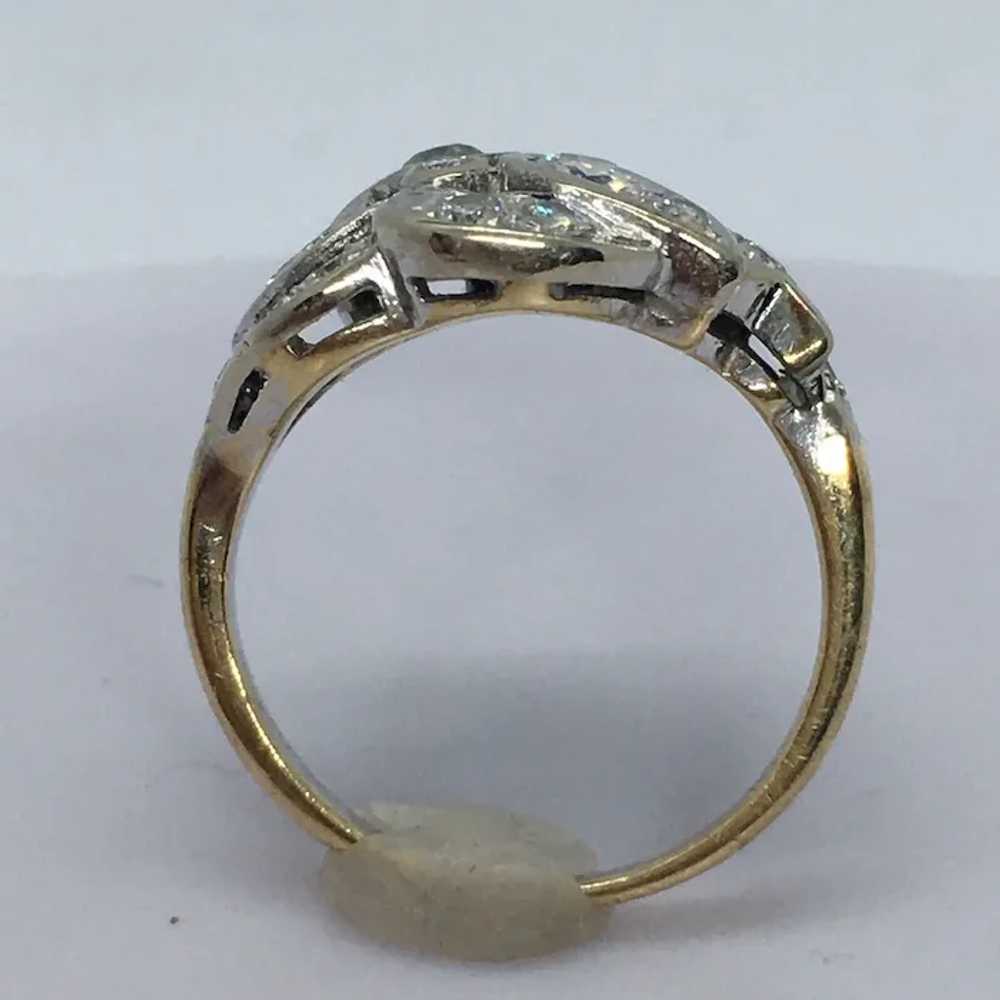 Antique 1920s Art Deco 14K gold 1/2 Carat Diamond… - image 3