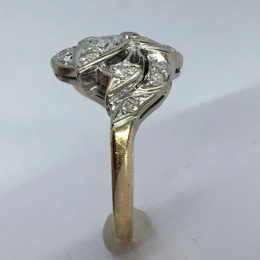 Antique 1920s Art Deco 14K gold 1/2 Carat Diamond… - image 4