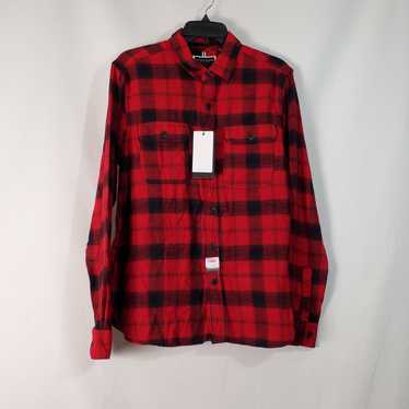 Denim & Flower Men Red/Black Flannel Shirt Sz L N… - image 1