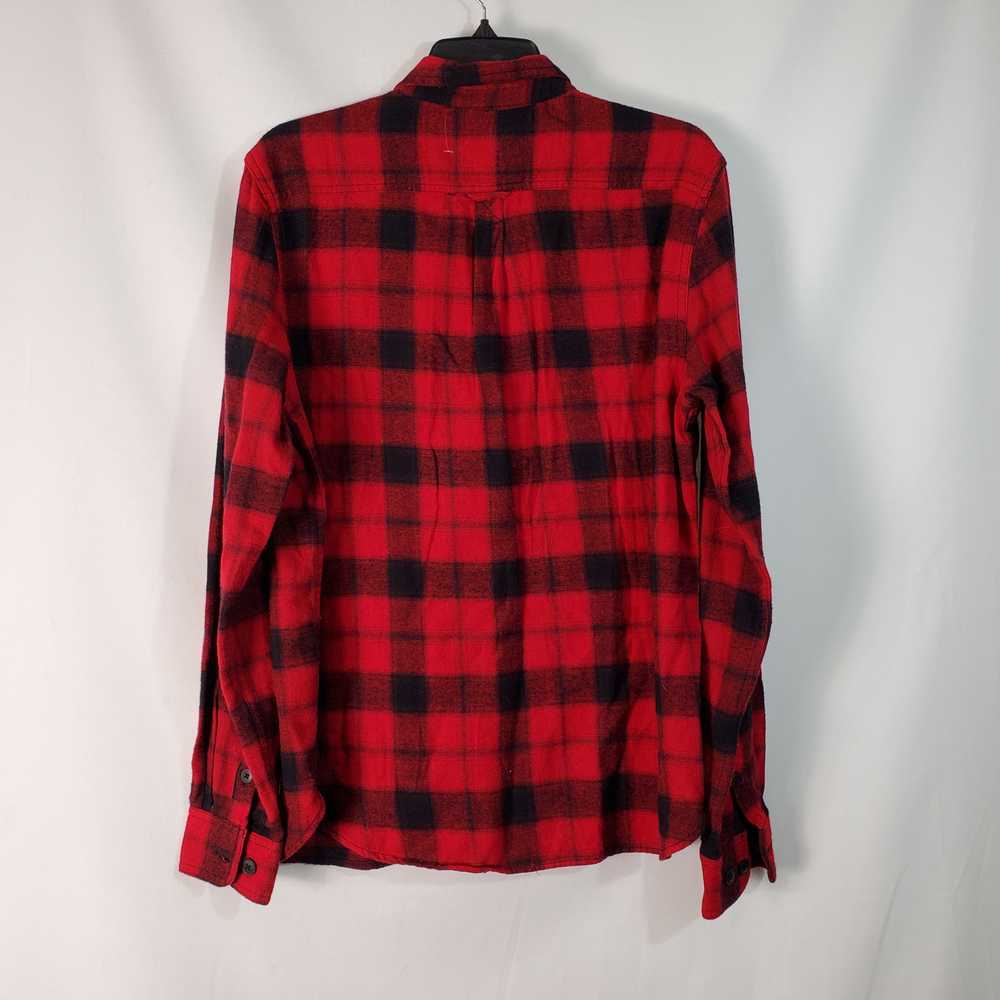 Denim & Flower Men Red/Black Flannel Shirt Sz L N… - image 4