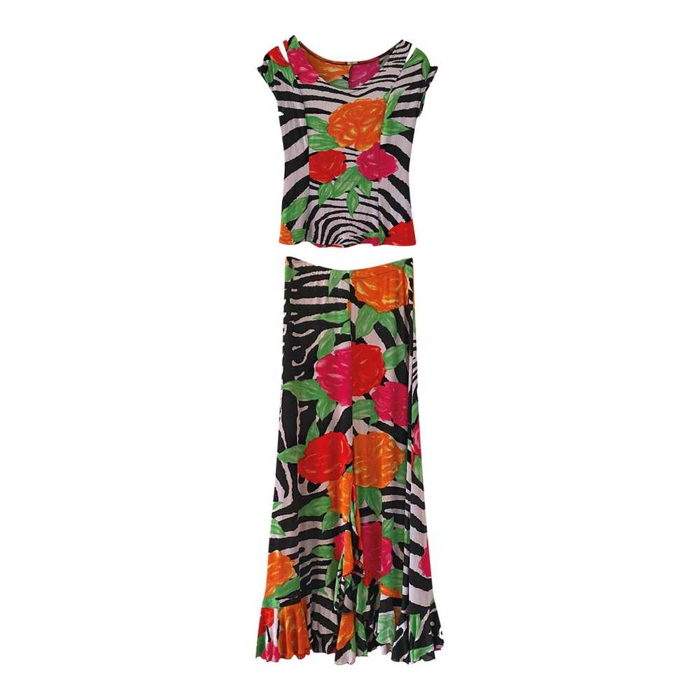 Skirt and top set - Floral zebra skirt and top se… - image 1