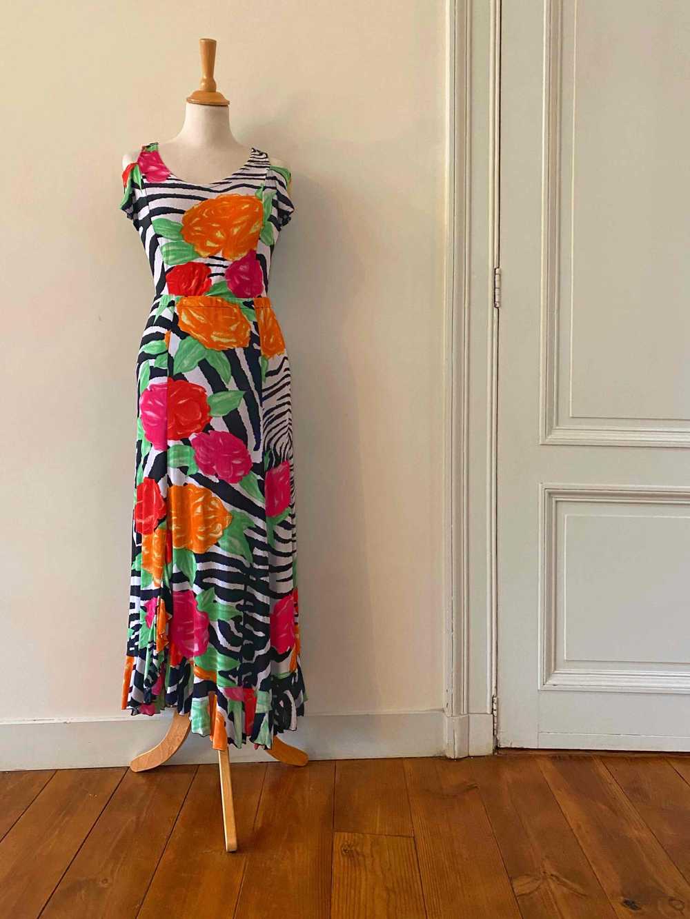 Skirt and top set - Floral zebra skirt and top se… - image 4