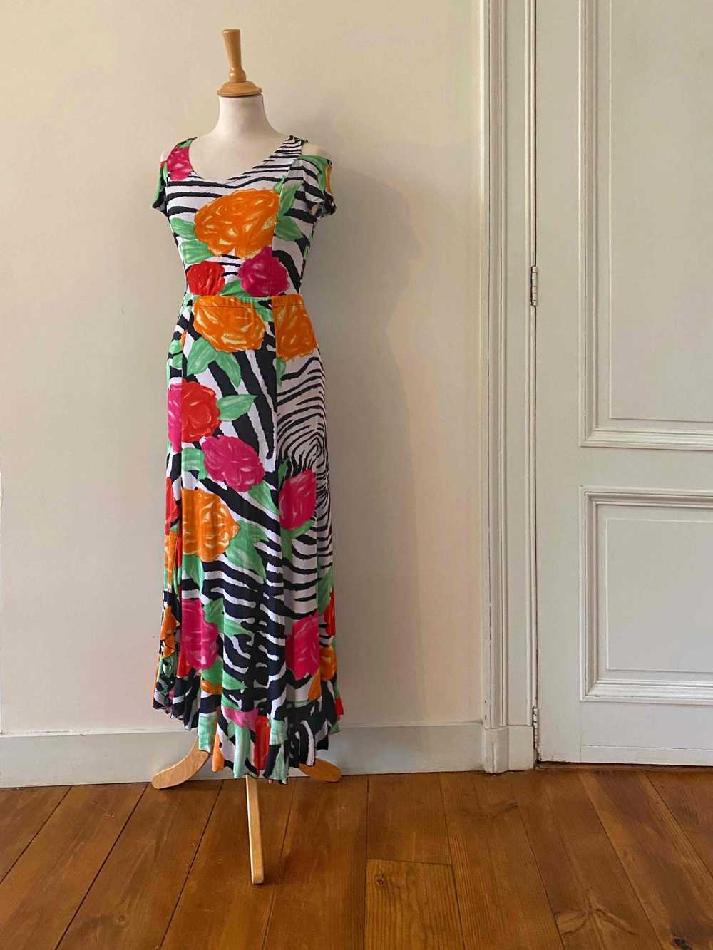 Skirt and top set - Floral zebra skirt and top se… - image 6