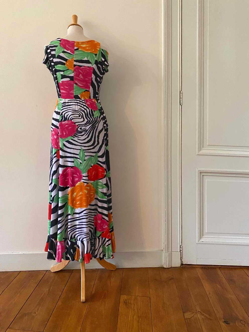 Skirt and top set - Floral zebra skirt and top se… - image 8