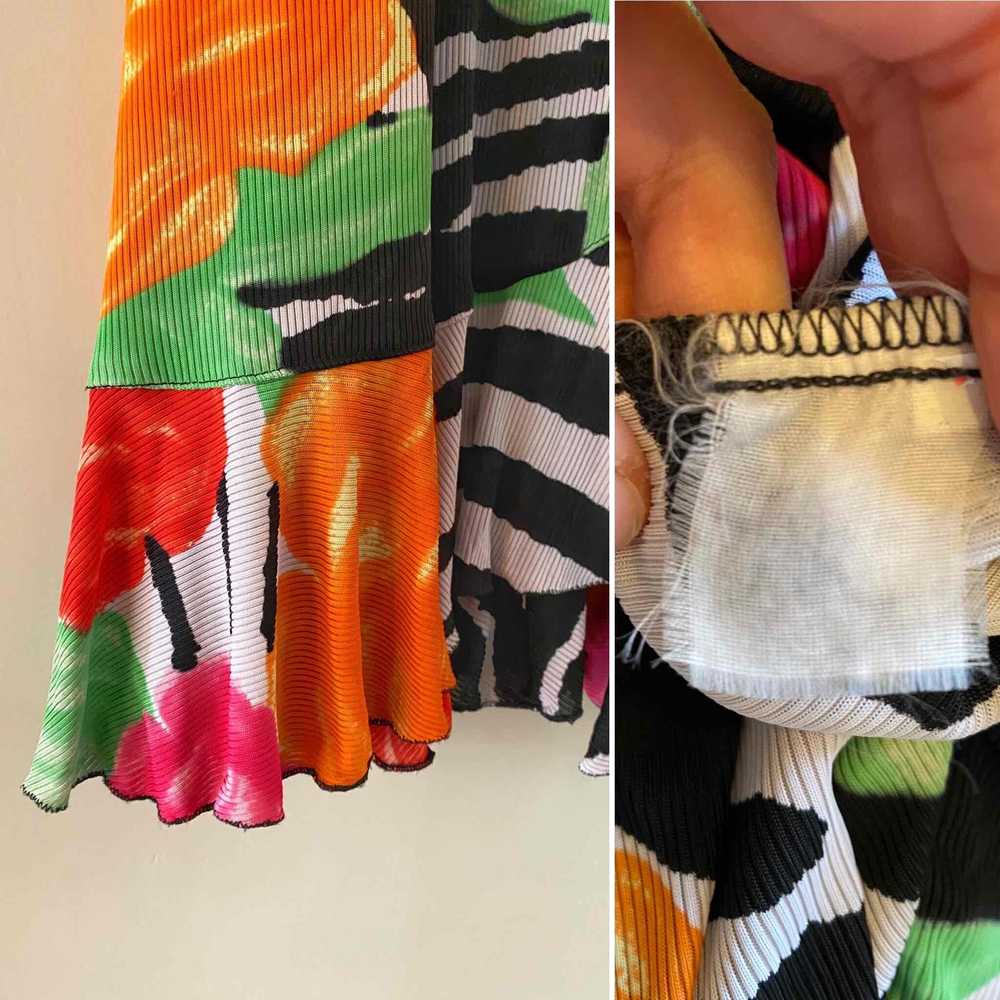 Skirt and top set - Floral zebra skirt and top se… - image 9